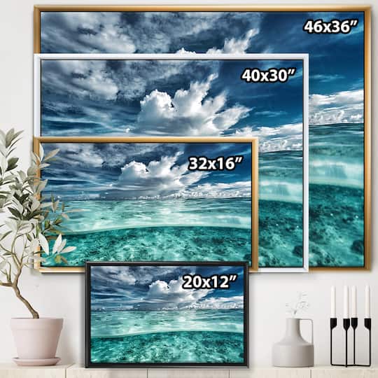 Designart - Amazing Underwater Seascape And Clouds